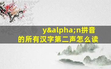 yαn拼音的所有汉字第二声怎么读