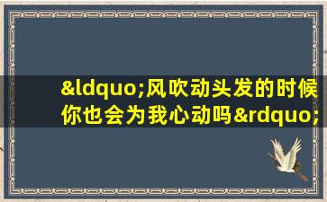 “风吹动头发的时候你也会为我心动吗”什么意思