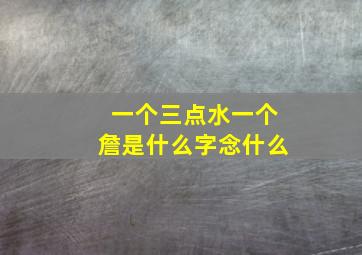 一个三点水一个詹是什么字念什么