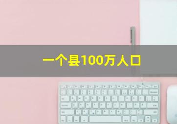 一个县100万人口