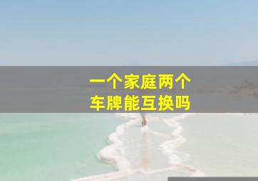 一个家庭两个车牌能互换吗