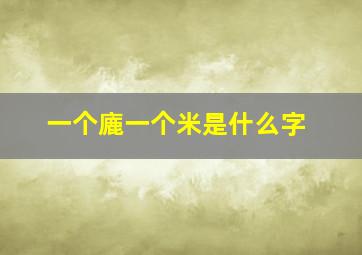 一个廘一个米是什么字