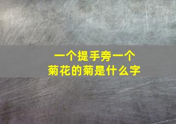 一个提手旁一个菊花的菊是什么字