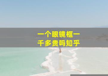 一个眼镜框一千多贵吗知乎