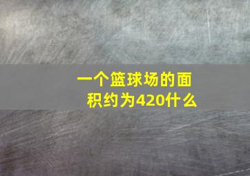 一个篮球场的面积约为420什么