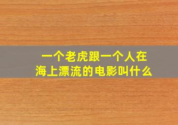 一个老虎跟一个人在海上漂流的电影叫什么