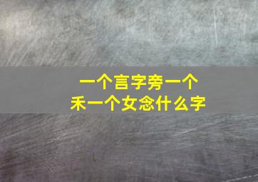 一个言字旁一个禾一个女念什么字