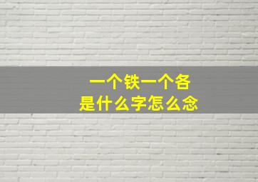 一个铁一个各是什么字怎么念