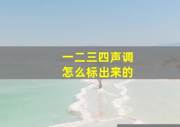 一二三四声调怎么标出来的