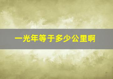 一光年等于多少公里啊