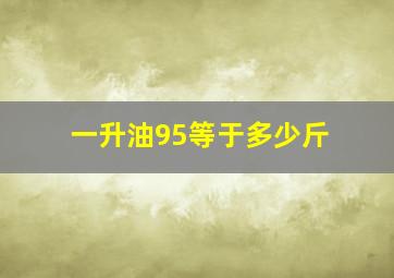 一升油95等于多少斤