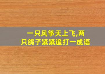 一只风筝天上飞,两只鸽子紧紧追打一成语