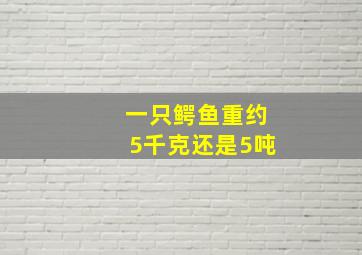 一只鳄鱼重约5千克还是5吨