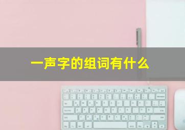 一声字的组词有什么