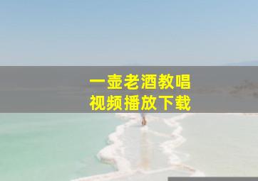 一壶老酒教唱视频播放下载