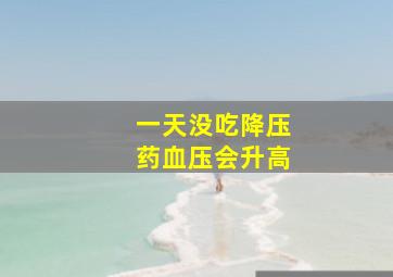 一天没吃降压药血压会升高