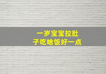 一岁宝宝拉肚子吃啥饭好一点