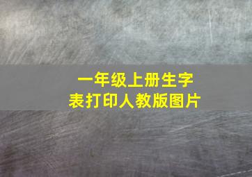 一年级上册生字表打印人教版图片