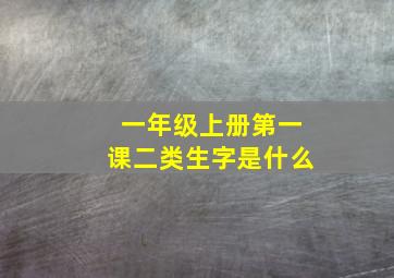 一年级上册第一课二类生字是什么