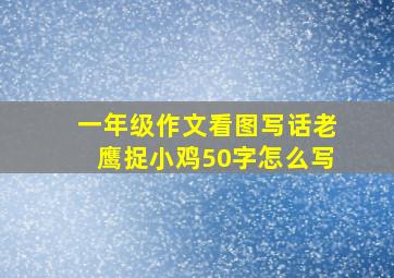 一年级作文看图写话老鹰捉小鸡50字怎么写