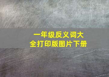 一年级反义词大全打印版图片下册