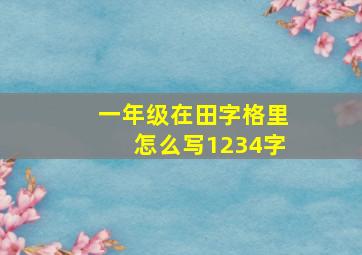 一年级在田字格里怎么写1234字