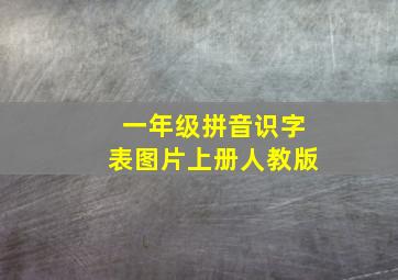 一年级拼音识字表图片上册人教版