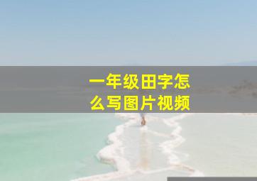 一年级田字怎么写图片视频