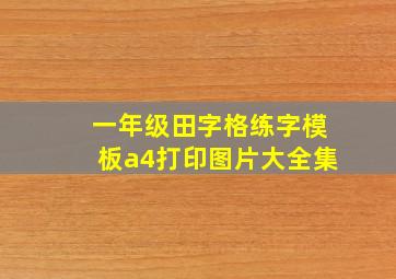 一年级田字格练字模板a4打印图片大全集