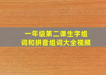 一年级第二课生字组词和拼音组词大全视频