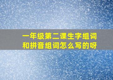 一年级第二课生字组词和拼音组词怎么写的呀