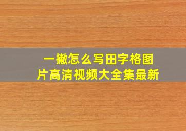 一撇怎么写田字格图片高清视频大全集最新