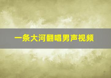 一条大河翻唱男声视频