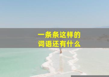 一条条这样的词语还有什么