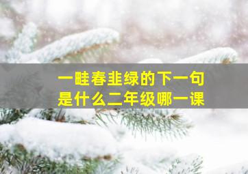 一畦春韭绿的下一句是什么二年级哪一课