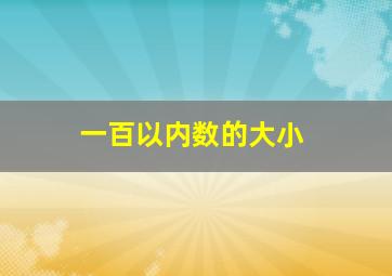 一百以内数的大小