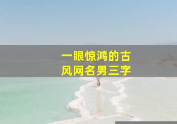 一眼惊鸿的古风网名男三字