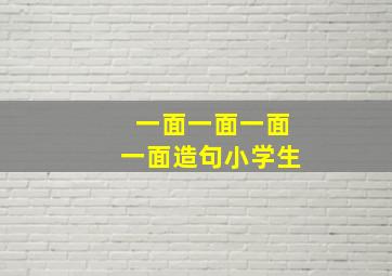 一面一面一面一面造句小学生