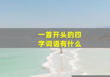 一首开头的四字词语有什么