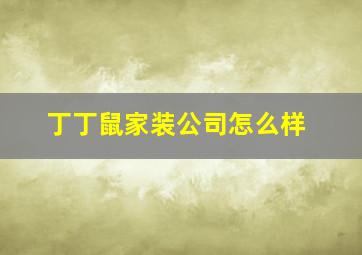 丁丁鼠家装公司怎么样