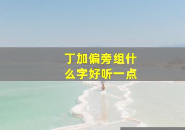 丁加偏旁组什么字好听一点