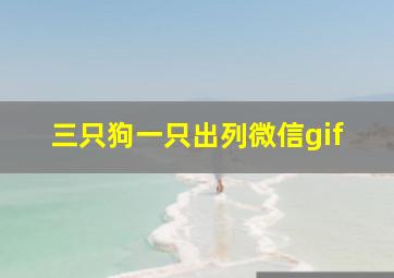 三只狗一只出列微信gif