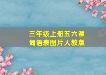 三年级上册五六课词语表图片人教版