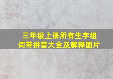 三年级上册所有生字组词带拼音大全及解释图片