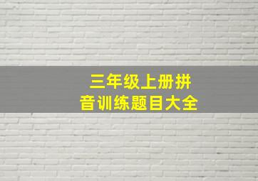 三年级上册拼音训练题目大全