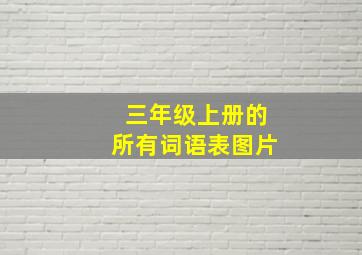 三年级上册的所有词语表图片