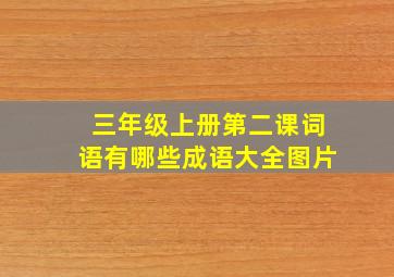 三年级上册第二课词语有哪些成语大全图片