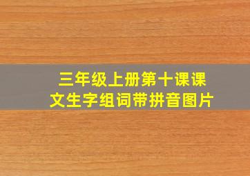 三年级上册第十课课文生字组词带拼音图片