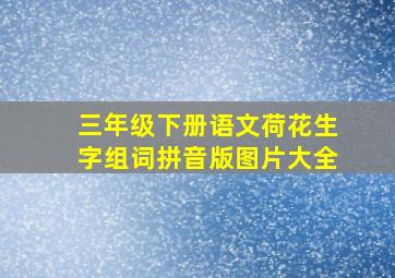 三年级下册语文荷花生字组词拼音版图片大全