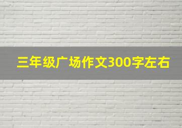 三年级广场作文300字左右